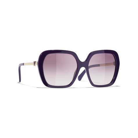 CHANEL Sunglasses: Square Sunglasses, acetate, metal